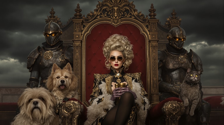 Gothic Steampunk Empress Enthroned