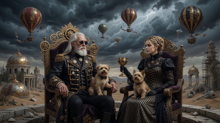 Steampunk Thrones in Desert Tempest