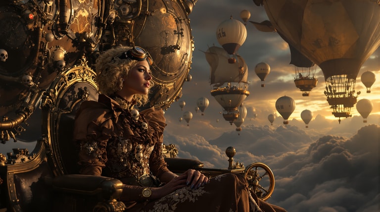 Steampunk Empress of the Clouds