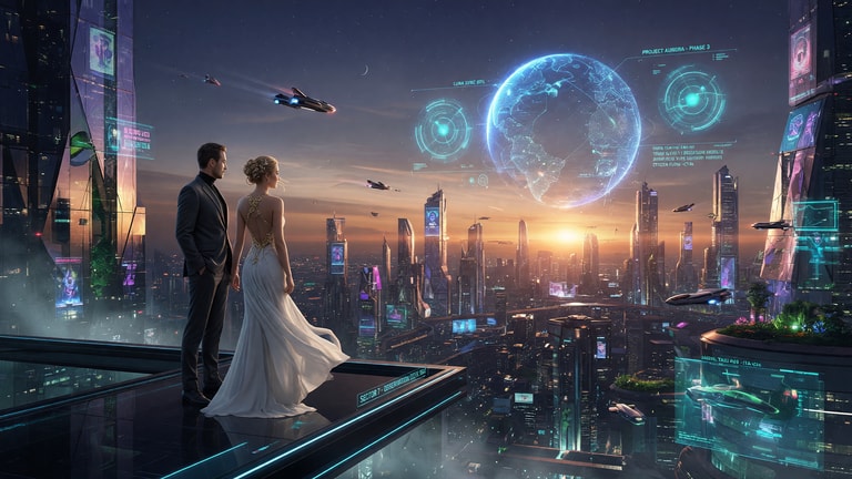 Holographic Earth at Twilight