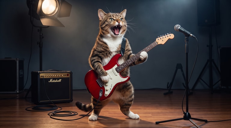 Fierce Tabby Rockstar Unleashed