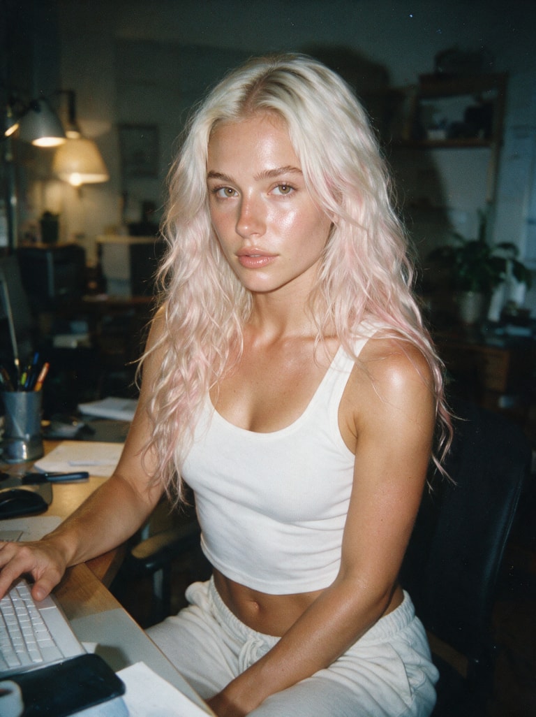 Platinum Reverie at the Desk