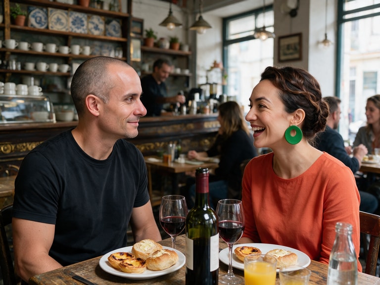 Joyful Exchange Over Pastries