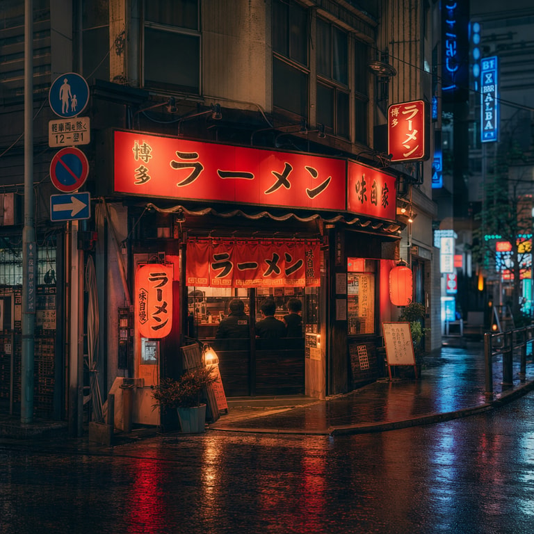 Ramen Refuge in Neon Rain