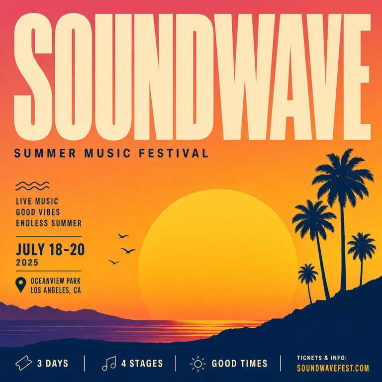 Soundwave Sunset Festival Poster