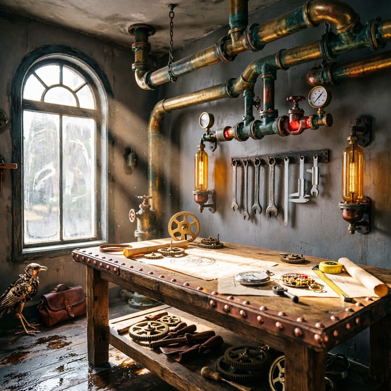 Steampunk Workshop in Amber Light