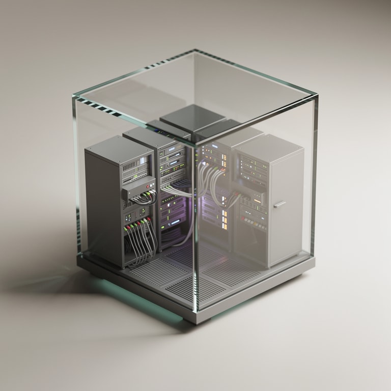 Glass Cube Server Sanctuary
