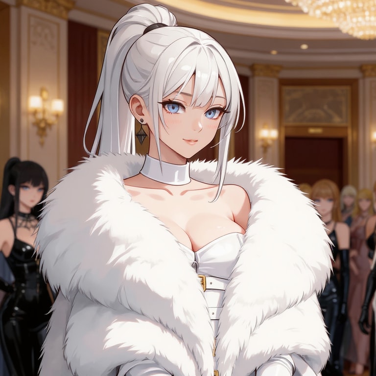 White Fur in Golden Opulence