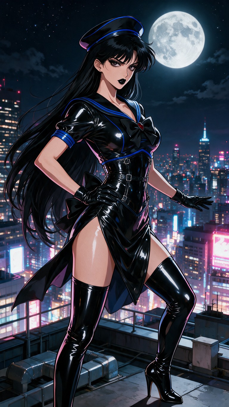 Latex Sailor Mars Moonlit Command