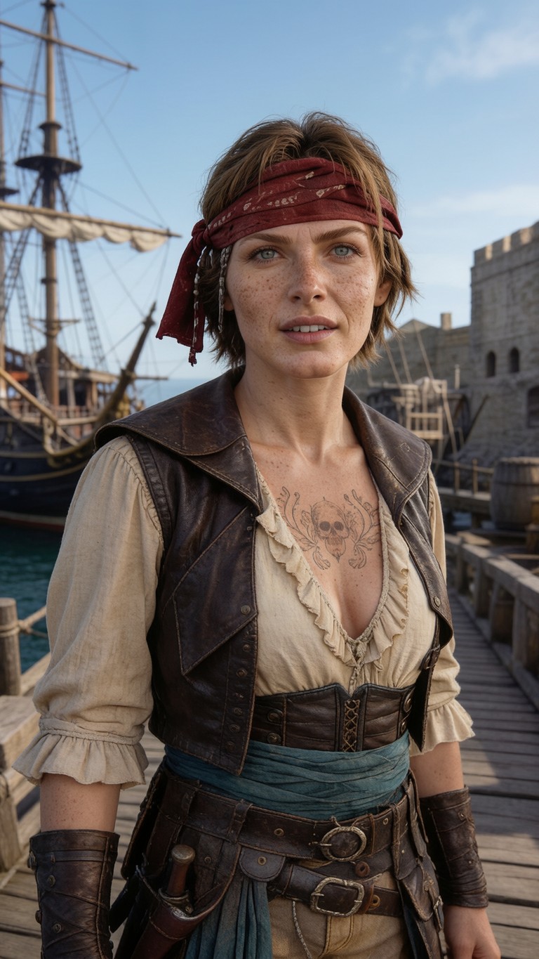 Harbor Pirate At Noon