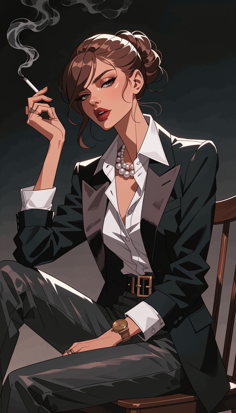 Noir Suit And Smoke