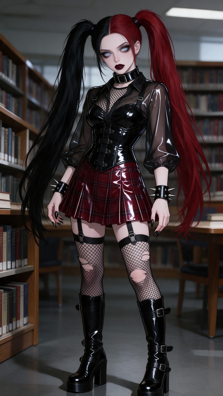 Split Ponytails In The Stacks