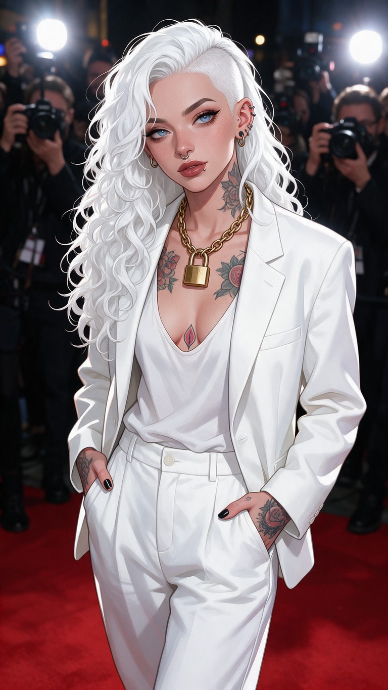 White Lock Red Carpet