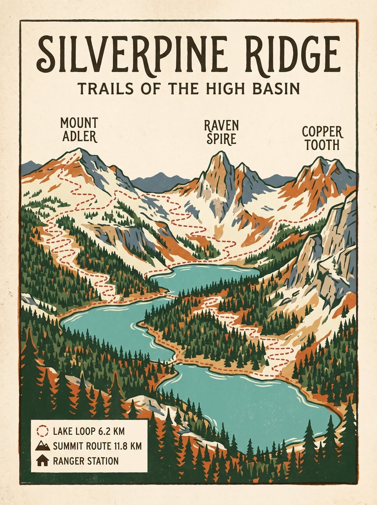 Silverpine Ridge Trail Map