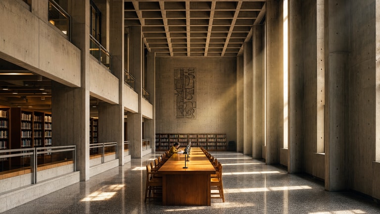 Golden Beams in Concrete Hall