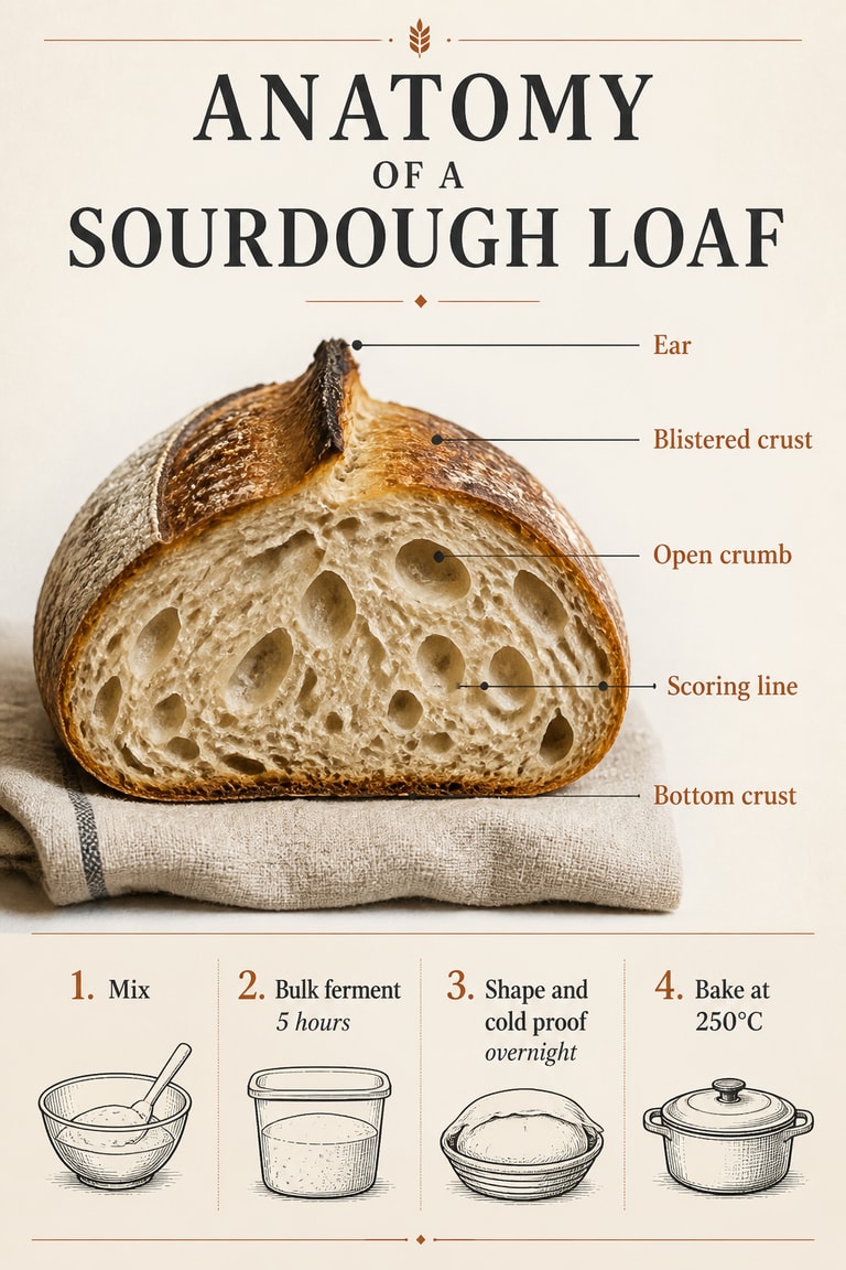 Anatomy of Sourdough Loaf