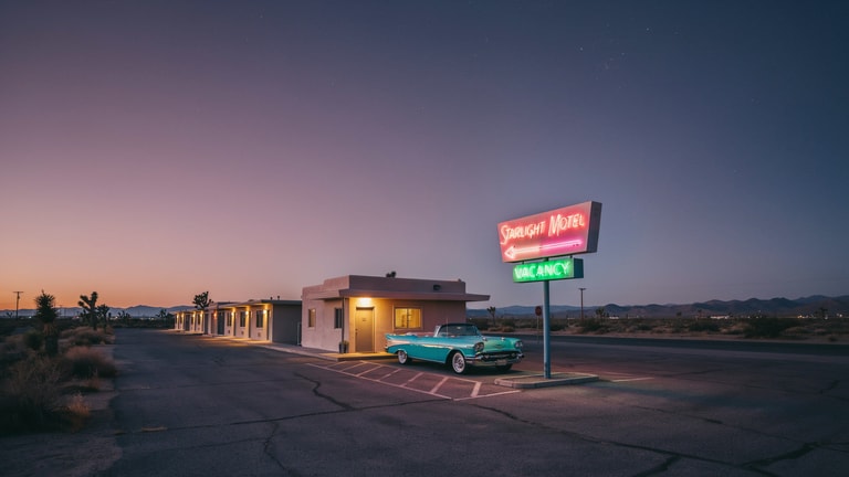 Starlight Motel at Dusk