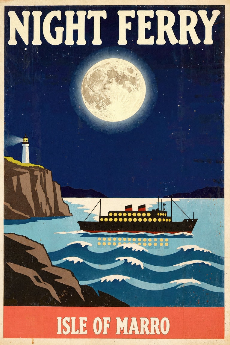 Moonlit Night Ferry