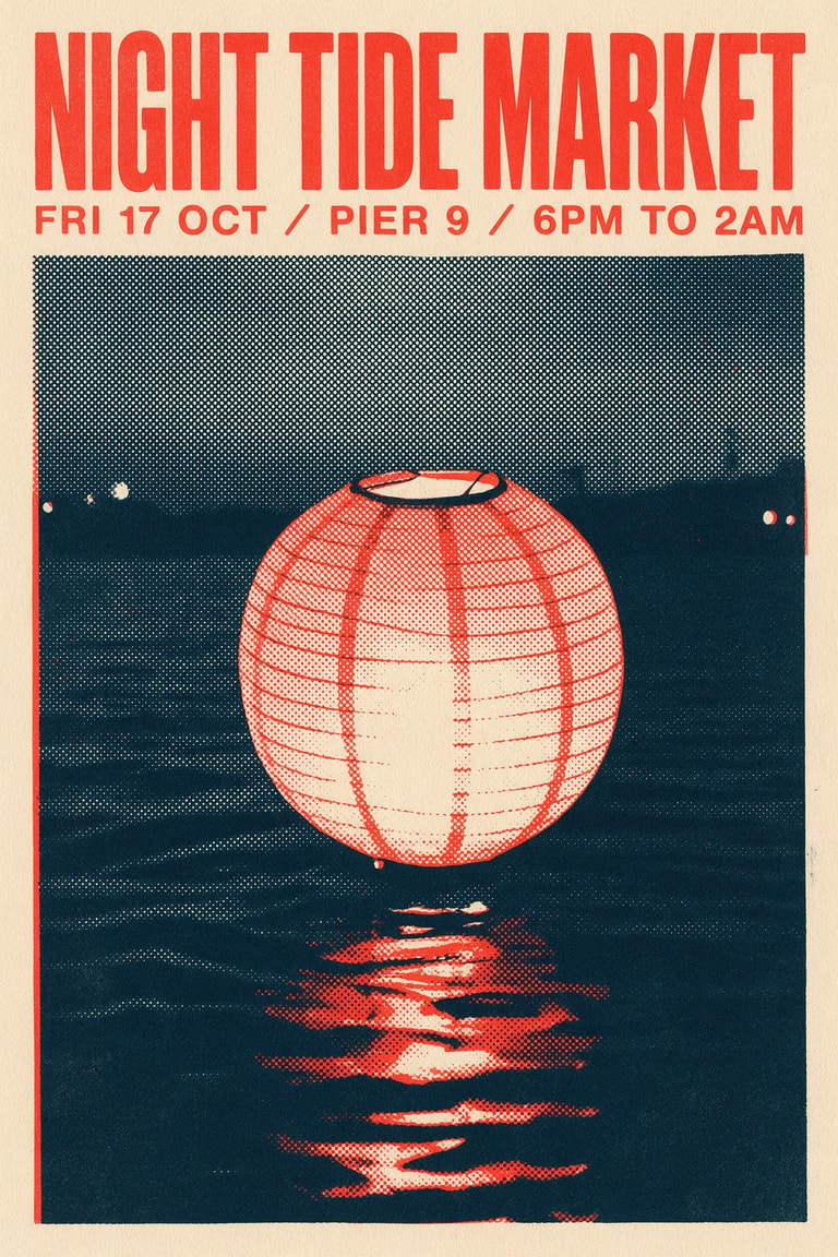 Night Tide Market Poster