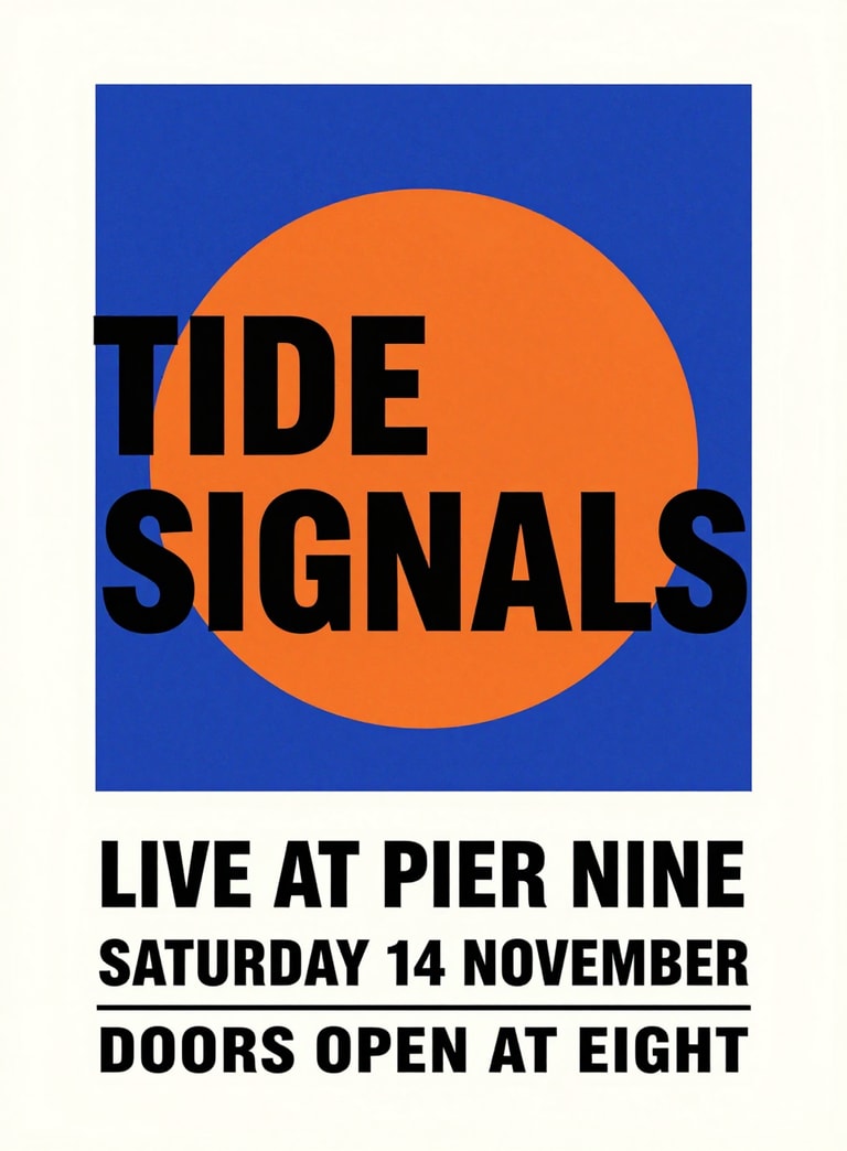 Tide Signals Swiss Poster