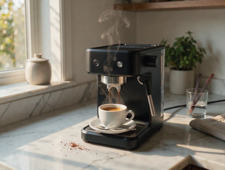 Sunlit Morning Espresso Steam