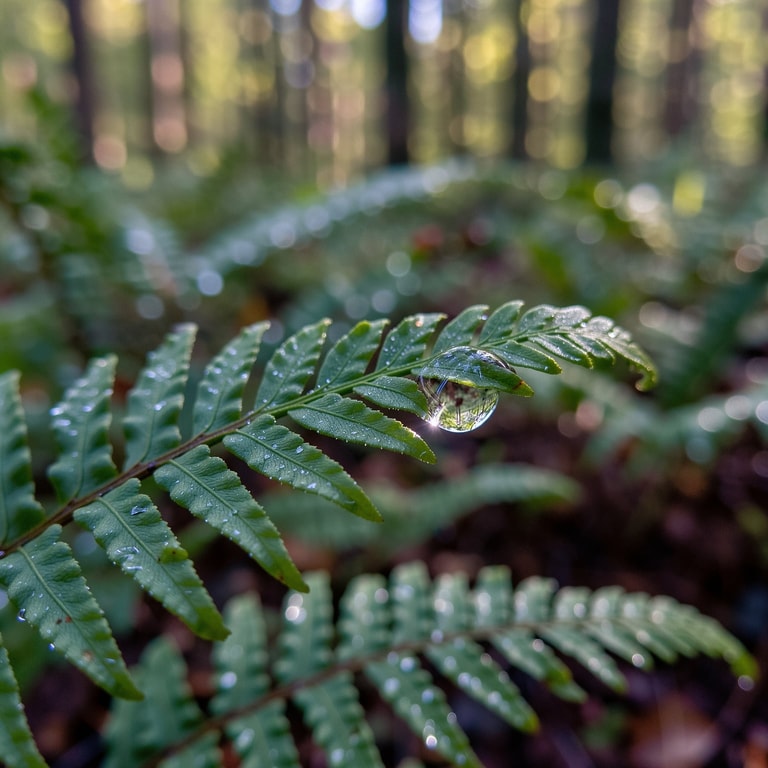 Dewdrop Forest Reflection