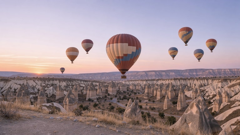 Dawn Balloons Over Cappadocia