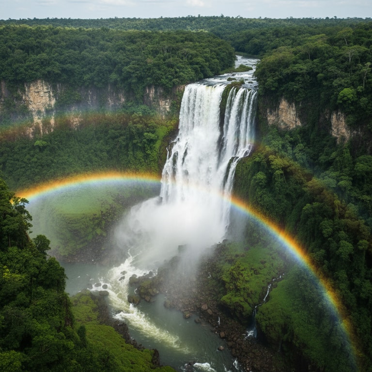 Rainbow Over Canyon Cascade
