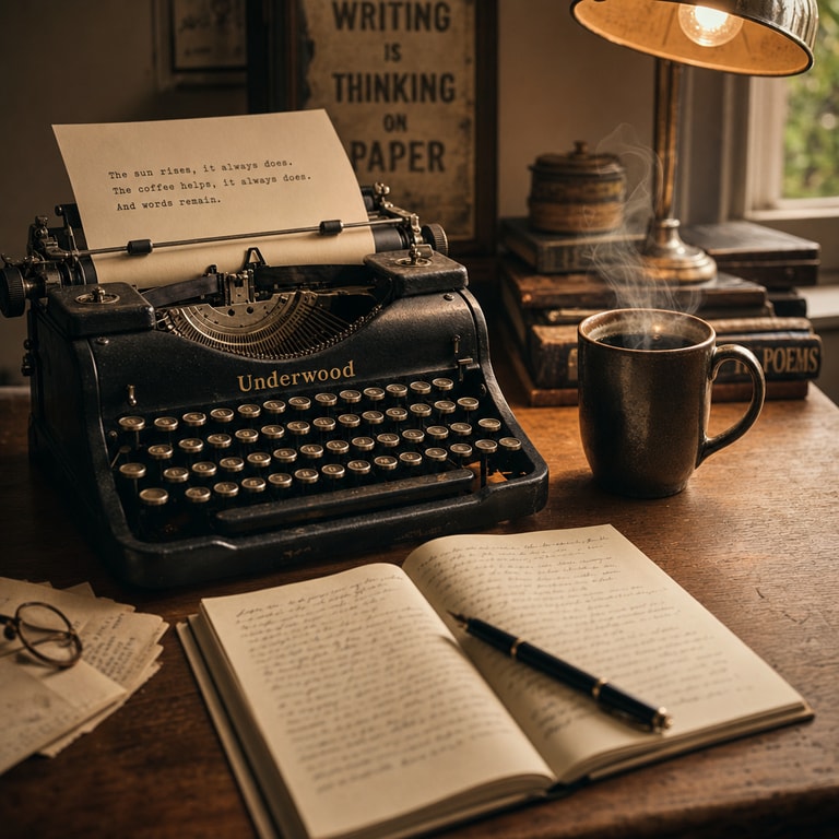 Underwood Typewriter in Golden Light