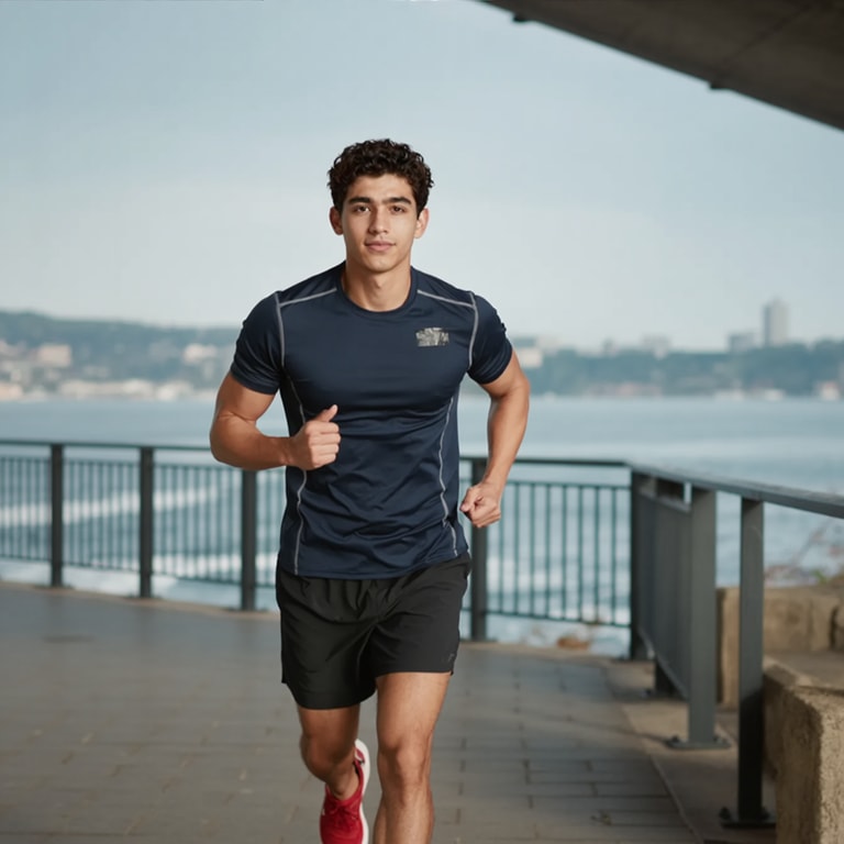 Morning Run on Waterfront Promenade