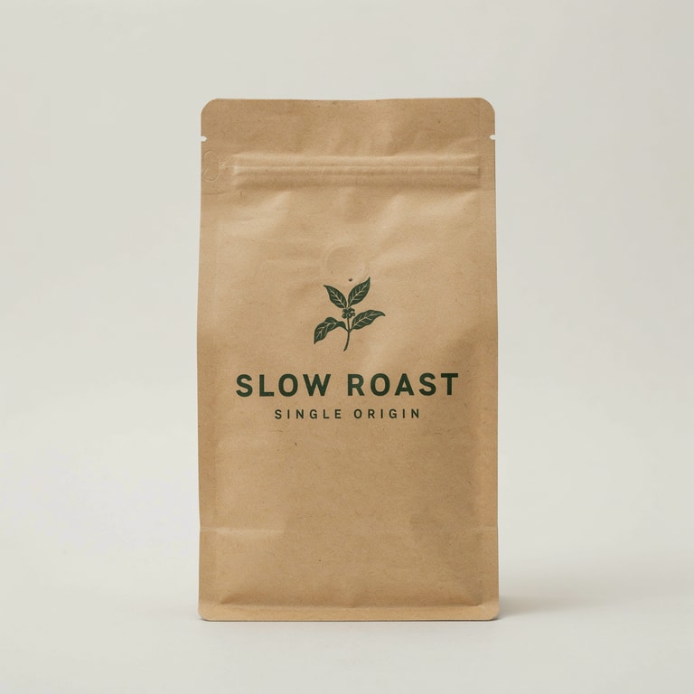 Minimalist Slow Roast Coffee Pouch