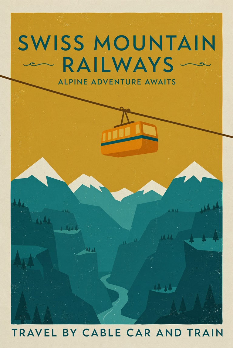 Alpine Cable Car Ascent