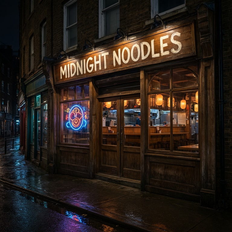 Neon Glow at Midnight Noodles