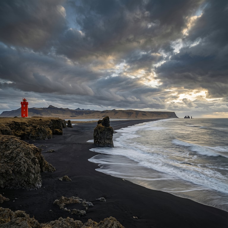 Red Beacon on Darkened Shores