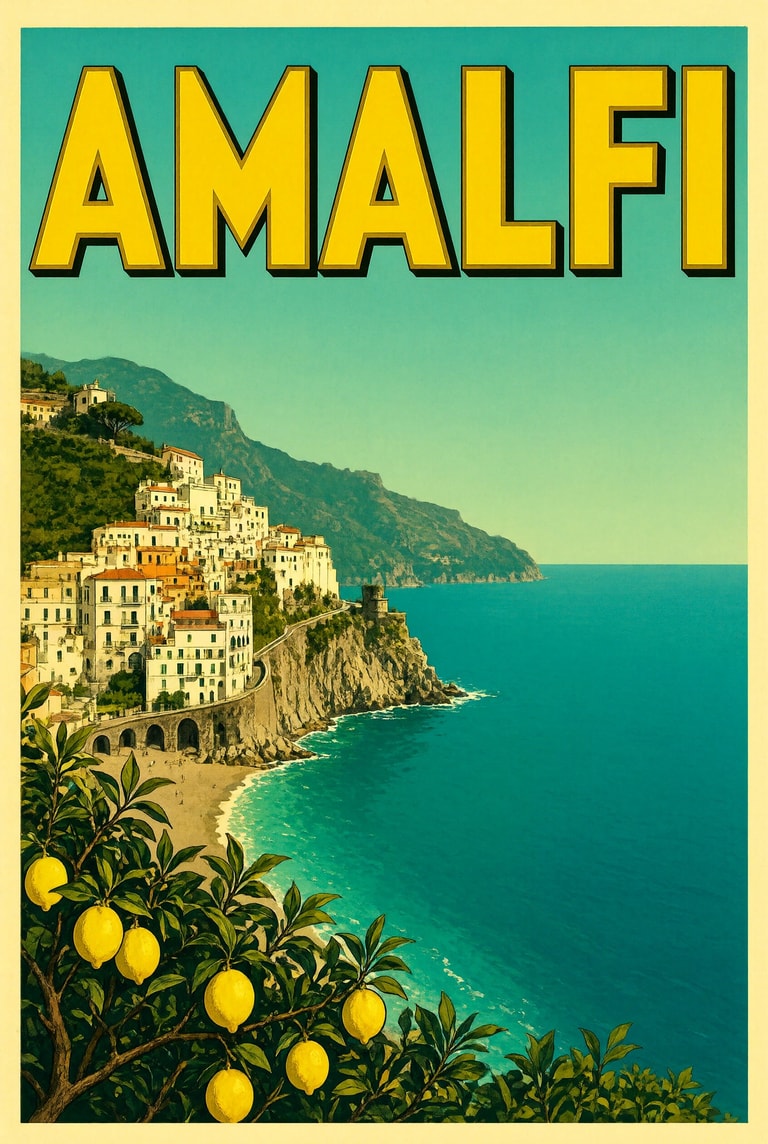 Amalfi Cliffs And Lemons