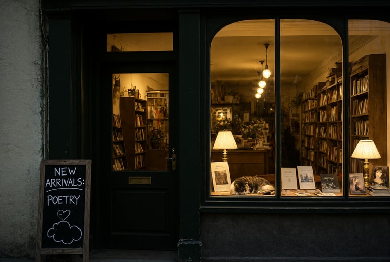 Dusk At The Poetry Shop