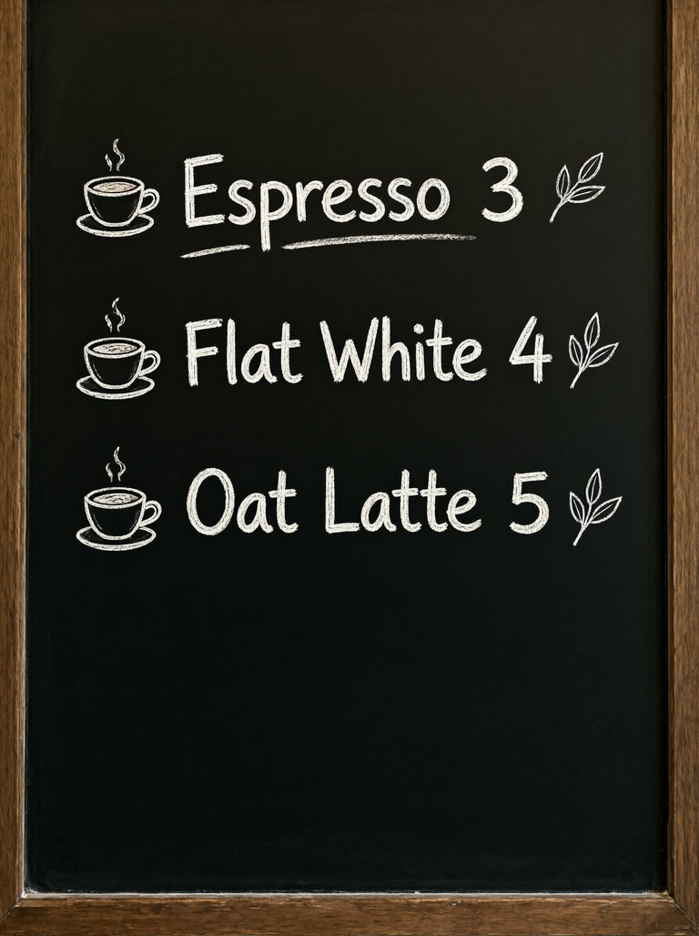 Artisan Coffee Chalkboard Menu
