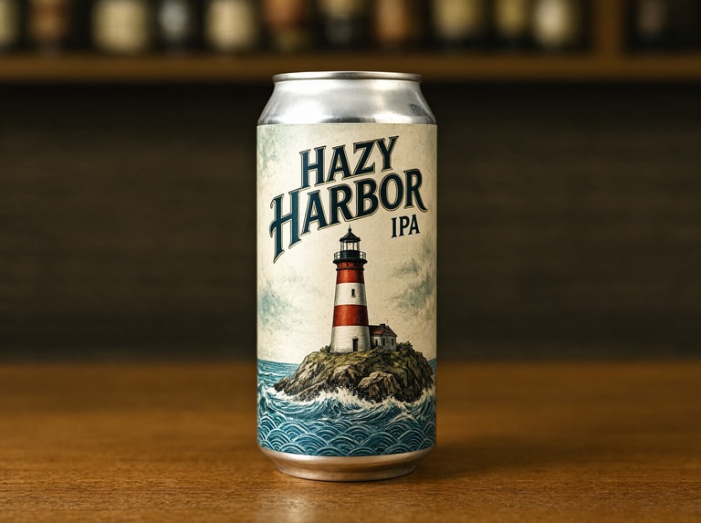 Hazy Harbor Lighthouse Can