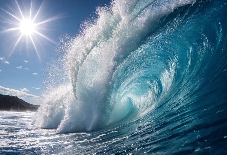 Sunlit Barrel of the Wave