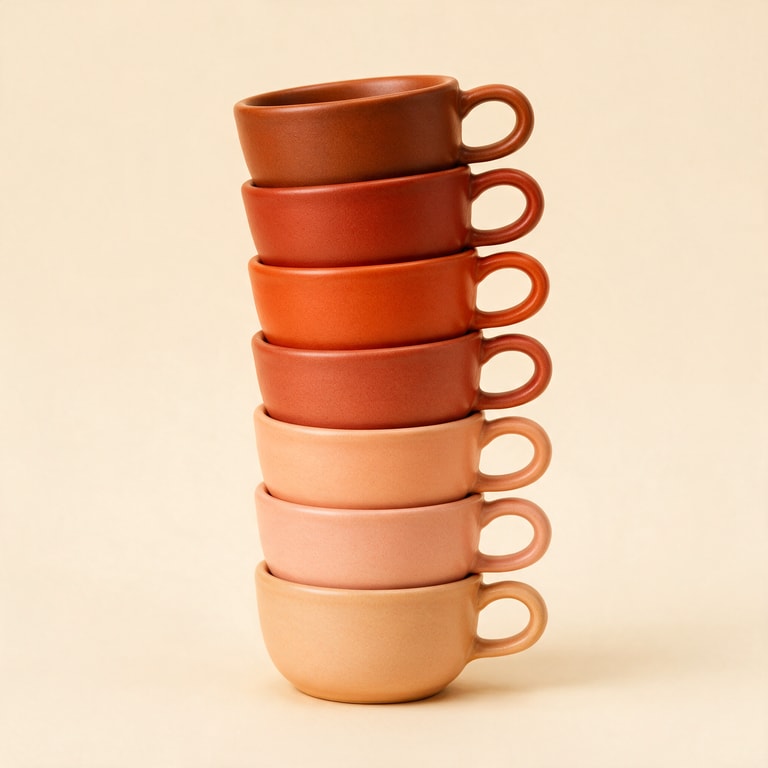 Gradient Terracotta Cup Tower