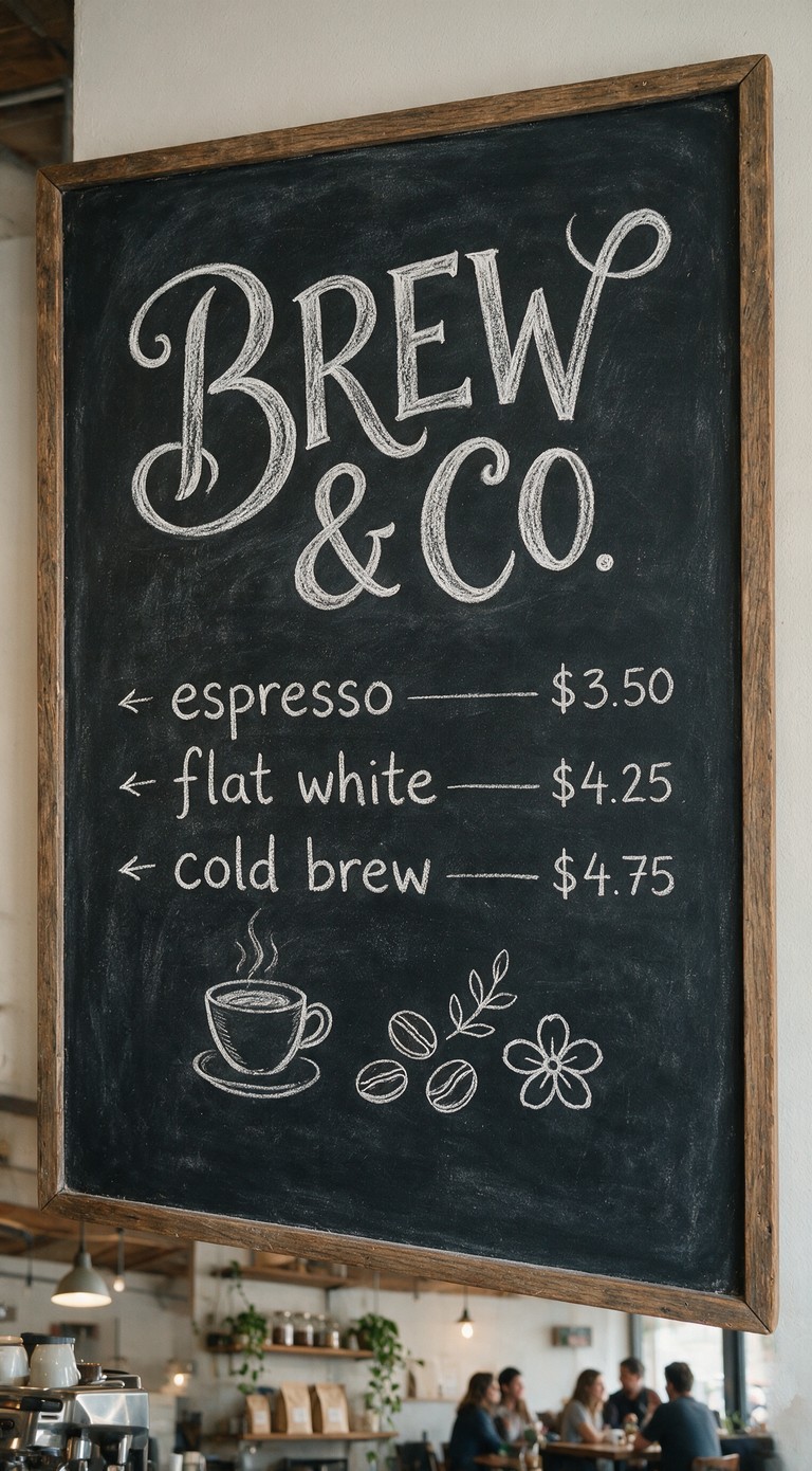 Brew & Co. Chalkboard Menu
