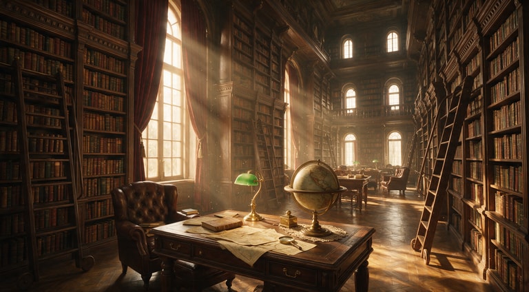 Golden Light in the Grand Library