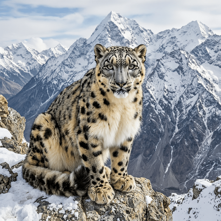 Snow Leopard of Himalayan Peaks