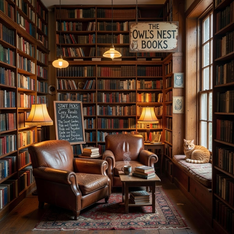 Owl's Nest Cozy Bookshop Nook