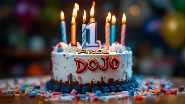 Candlelit Birthday Cake