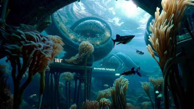 *Underwater Metropolis: A Journey Through a Futuristic Coral Reef City*