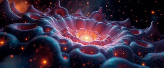 Fractal Kaleidoscope in Outer Space Looping Visual Journey