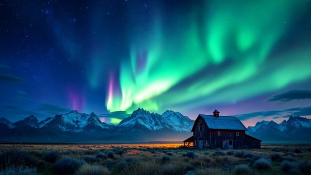 Vibrant Color Explosion: Green, Purple, Red, and Yellow