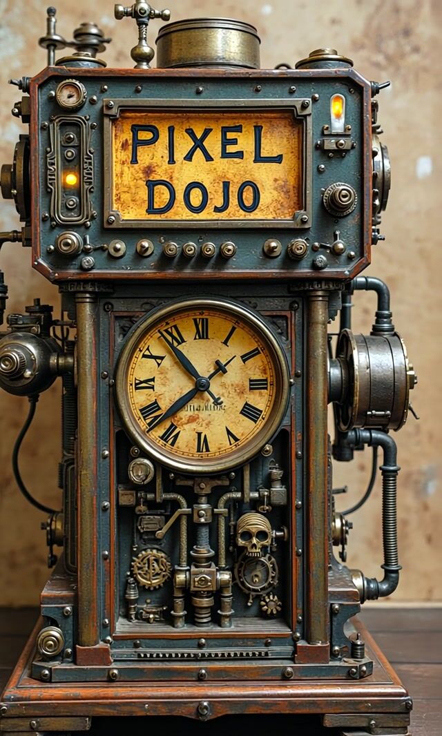 Mesmerizing Steampunk Clock: Flashing Lights and Mechanical Wonders