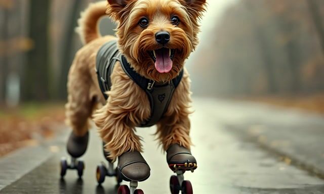 Dog on Rollerskates: A Canine Skateboarding Adventure